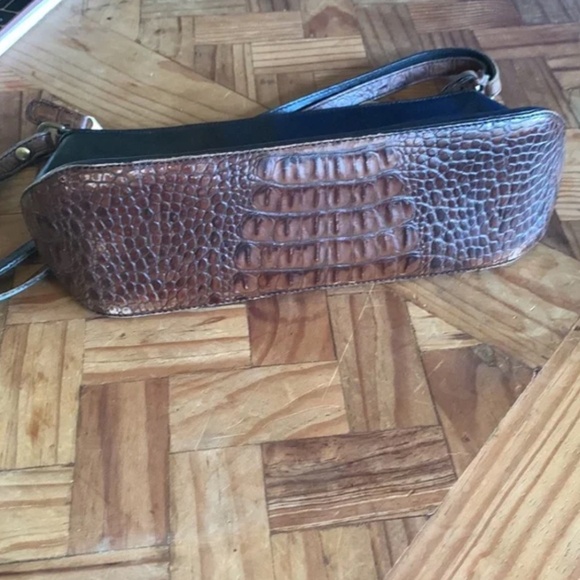 BRAHMIN TUSCAN COLLECTION BLACK LEATHER SHOULDER BAG - Picture 4 of 9